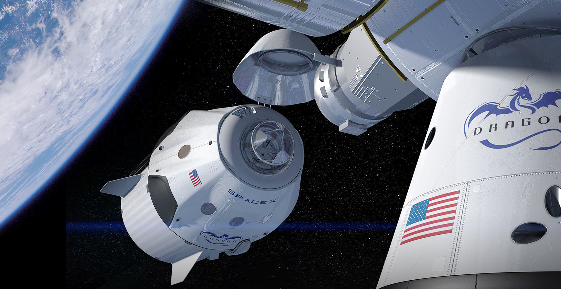 Raumkapsel von SpaceX hat an der ISS angedockt | Cockpit